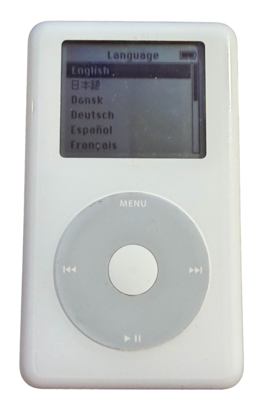 Apple iPod Classic 4th Generation 20GB White Click Wheel MP3 Player